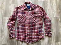 Medium - Vintage 80s Plaid Flannel Button-Up Shirt