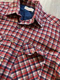 Medium - Vintage 80s Plaid Flannel Button-Up Shirt