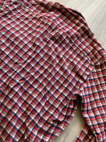 Medium - Vintage 80s Plaid Flannel Button-Up Shirt