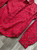 Vintage 90s Abstract / Paisley Office / Secretary Style Button Up Shirt (Womens Medium)