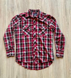 Med/Lrg - Vintage 90s Wrangler Plaid Pearlsnap Shirt