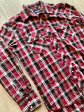 Med/Lrg - Vintage 90s Wrangler Plaid Pearlsnap Shirt