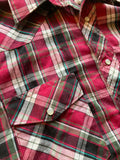 Med/Lrg - Vintage 90s Wrangler Plaid Pearlsnap Shirt