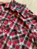 Med/Lrg - Vintage 90s Wrangler Plaid Pearlsnap Shirt