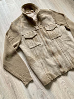 Vintage 80s Suede Sweater Jacket (Mens Medium)