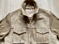 Vintage 80s Suede Sweater Jacket (Mens Medium)