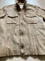 Vintage 80s Suede Sweater Jacket (Mens Medium)