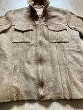 Vintage 80s Suede Sweater Jacket (Mens Medium)