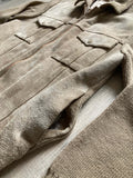 Vintage 80s Suede Sweater Jacket (Mens Medium)