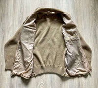 Vintage 80s Suede Sweater Jacket (Mens Medium)