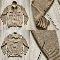 Vintage 80s Suede Sweater Jacket (Mens Medium)