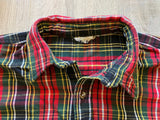 Large - Vintage 80s Thick Plaid Flannel Button-Up Shirt / Jacket