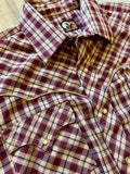 Medium - Vintage 70s Open Range Western Plaid Pearlsnap Shirt