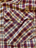 Medium - Vintage 70s Open Range Western Plaid Pearlsnap Shirt