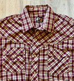 Medium - Vintage 70s Open Range Western Plaid Pearlsnap Shirt