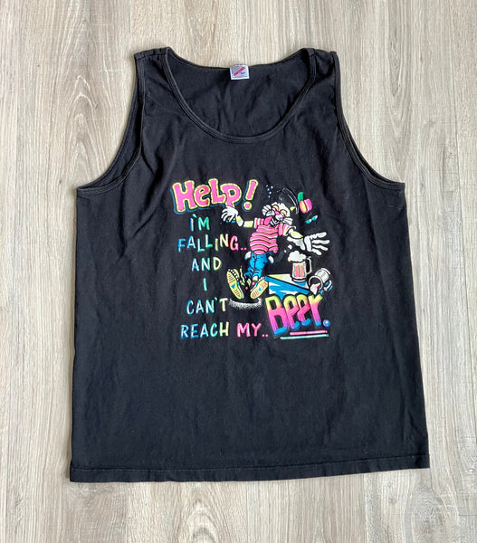 Med/Large - Vintage 90s Funny / Rude / Beer Tank Top T-Shirt