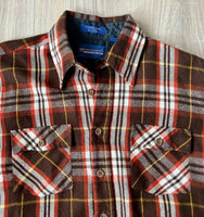 Medium - Vintage 80s Plaid Flannel Button-Up Board Shirt / Jacket