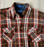 Medium - Vintage 80s Plaid Flannel Button-Up Board Shirt / Jacket