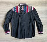 Med/Lrg - Vintage 90s Ozark Mountain Western Wear Southwestern Button Up Shirt