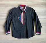 Med/Lrg - Vintage 90s Ozark Mountain Western Wear Southwestern Button Up Shirt