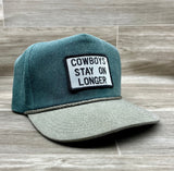 Cowboys Stay On Longer Patch on Rope Hat with Snapback
