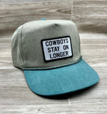Cowboys Stay On Longer Patch on Rope Hat with Snapback