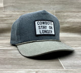 Cowboys Stay On Longer Patch on Rope Hat with Snapback