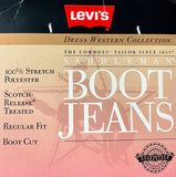 28x34 Navy Vintage 80s Levis Saddleman Boot Jeans / Black Tab Polyester Western Pants