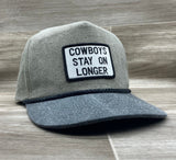 Cowboys Stay On Longer Patch on Rope Hat with Snapback
