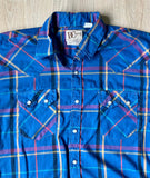 Large/XL - Vintage 80s DeeCee Plaid Western Pearlsnap Shirt