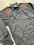 Med/Lrg - Vintage 90s Wrangler Black / Southwestern Button Up Shirt