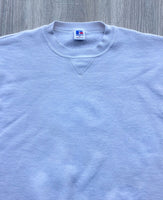 Small - Vintage 80s Russell Athletic Solid White Sweatshirt