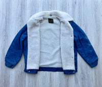 Vintage 70s Wrangler Sherpa Lined Denim Wrange Coat (Men's Large / XL)