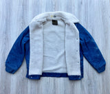 Vintage 70s Wrangler Sherpa Lined Denim Wrange Coat (Men's Large / XL)