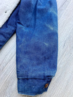 Vintage 70s Wrangler Sherpa Lined Denim Wrange Coat (Men's Large / XL)