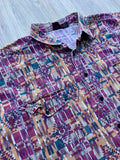 XXL - Vintage 90s Wild Abstract Print Western Button Up Shirt