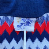 Womens XS/S - Vintage 70s Chevron / Zigzag Striped Nylon Bowling / Tennis Polo Shirt