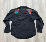 Med/Lrg - Vintage 90s Wrangler Black / Southwestern Button Up Shirt