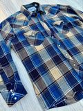 Large - Vintage 80s ATB Western Plaid Flannel Pearlsnap Shirt