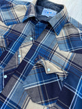 Large - Vintage 80s ATB Western Plaid Flannel Pearlsnap Shirt