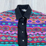 Medium - Vintage 90s Circle T Southwestern / Black Shirt & Skirt