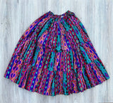 Medium - Vintage 90s Circle T Southwestern / Black Shirt & Skirt