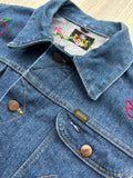 Medium - Vintage 70s Blue Bell Maverick by Wrangler Embroidered Denim / Jean Jacket