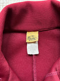 Vintage 70s Maroon Polyester Leisure Suit / Disco Jacket (Womens Small)