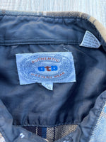 Large - Vintage 80s ATB Western Plaid Flannel Pearlsnap Shirt