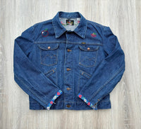Medium - Vintage 70s Blue Bell Maverick by Wrangler Embroidered Denim / Jean Jacket