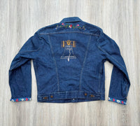 Medium - Vintage 70s Blue Bell Maverick by Wrangler Embroidered Denim / Jean Jacket