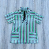 Medium - Vintage 70s Koko Knits Striped Polyester Pullover / Leisure shirt