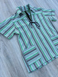 Medium - Vintage 70s Koko Knits Striped Polyester Pullover / Leisure shirt