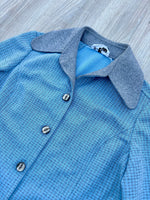 Medium - Vintage 60s Checkered Polyester Blazer / Coat